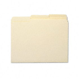 Antimicrobial One-Ply File Folders, 1/3 Cut Top Tab, Letter, Manila, 100/Boxsmead 