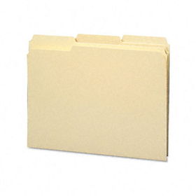 Two-Ply File Folders, 1/3 Cut Top Tab, Letter, Manila, 100/Boxsmead 