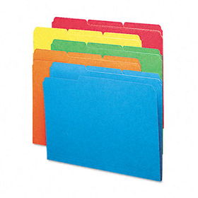 File Folders, 1/3 Cut Top Tab, Letter, Bright Assorted Colors, 100/Boxsmead 