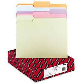 File Folders, 1/3 Cut Top Tab, Letter, Assorted Colors, 100/Box