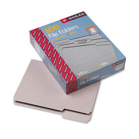 File Folders, 1/3 Cut Top Tab, Letter, Gray, 100/Boxsmead 