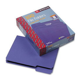 File Folders, 1/3 Cut Top Tab, Letter, Purple, 100/Box
