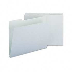 Recycled Folder, One Inch Expansion, 1/3 Top Tab, Letter, Gray Green, 25/Box