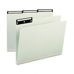 One Inch Expansion Metal Tab Folder, 1/3 Tab, Letter, Gray Green, 25/Box