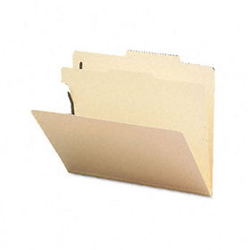 Manila Classification Folders with 2/5 Right Tab, Letter, Four-Section, 10/Boxsmead 
