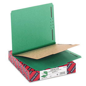Pressboard Classification Folders, Letter, Four-Section, Green, 10/Box