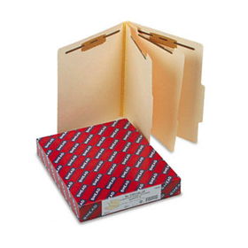 Manila Classification Folders with 2/5 Right Tab, Letter, Six-Section, 10/Box