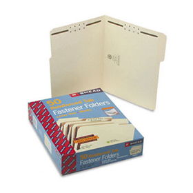 Folder, Two Fasteners, 1/3 Cut Assorted, Top Tab, Letter, Manila, 50/Box