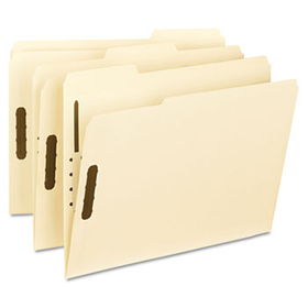 Folders, Two Fasteners, 1/3 Cut Assorted Top Tabs, Letter, Manila, 50/Boxsmead 