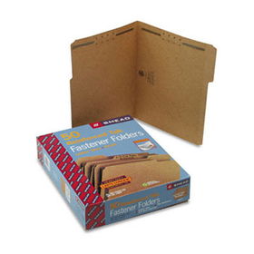 11 Point Kraft Folders, Two Fasteners, 1/3 Cut Top Tab, Letter, Brown, 50/Boxsmead 