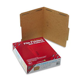 11 Point Kraft Folders, Two Fasteners, 2/5 Cut Top Tab, Letter, Brown, 50/Box