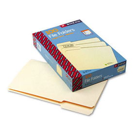 File Folders, 1/3 Cut First Position, One-Ply Top Tab, Legal, Manila, 100/Box