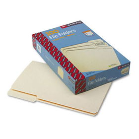 File Folders, 1/3 Cut Third Position, One-Ply Top Tab, Legal, Manila, 100/Boxsmead 