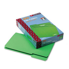 File Folders, 1/3 Cut Top Tab, Legal, Green, 100/Boxsmead 