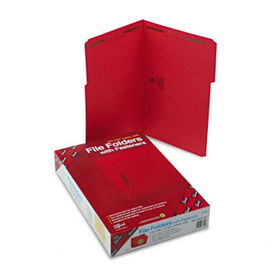 Folders, Two Fasteners, 1/3 Cut Assorted, Top Tab, Legal, Red, 50/Boxsmead 