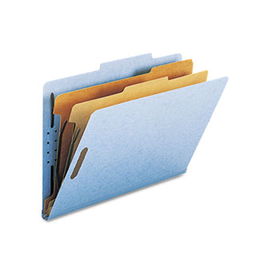 Pressboard Classification Folders, Legal, Six-Section, Blue, 10/Boxsmead 