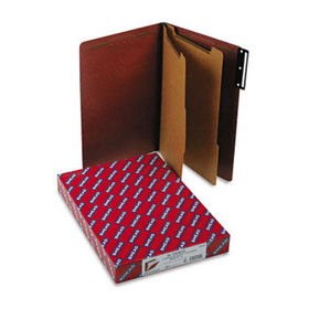 Pressboard Classification Folders, Metal Tab, Legal, Six-Section, Red, 10/Boxsmead 