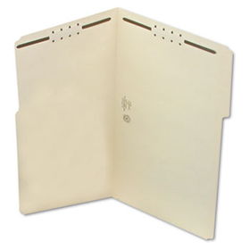 Folder, Two Fasteners, 1/3 Cut Assorted, Top Tab, Legal, Manila 50/Box