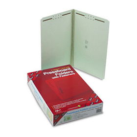 Two Inch Expansion Fastener Folder, Straight Tab, Legal, Gray Green, 25/Box