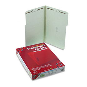 One Inch Expansion Fastener Folder, 1/3 Top Tab, Legal, Gray Green, 25/Box