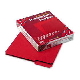 Recycled Folders, One Inch Expansion, 1/3 Top Tab, Letter, Bright Red, 25/Boxsmead 