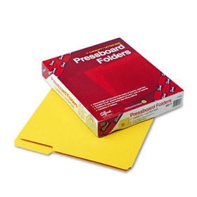 Recycled Folders, One Inch Expansion, 1/3 Top Tab, Letter, Yellow, 25/Boxsmead 