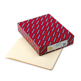 Shelf Folders, Straight Cut, Single-Ply End Tab, Letter, Manila, 100/Boxsmead 