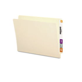 Straight Cut End Tab Folders, 9 1/2 Inch Front, Letter, Manila, 100/Boxsmead 