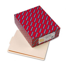 Folders, 1/3 Cut Center Position, Reinforced End Tab, Letter, Manila, 100/Box