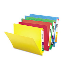 Colored File Folders, Straight Cut Reinforced End Tab, Letter, Assorted, 100/Box