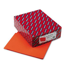 Colored File Folders, Straight Cut, Reinforced End Tab, Letter, Orange, 100/Boxsmead 