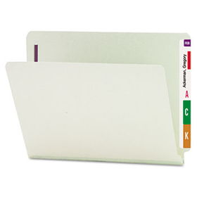One Inch Expansion Folder, Two Fasteners, End Tab, Letter, Gray Green, 25/Box