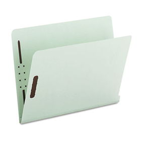 Two Inch Expansion Folder, Two Fasteners, End Tab, Letter, Gray Green, 25/Boxsmead 