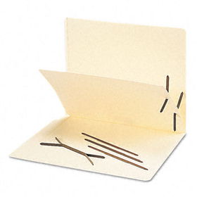 Twin Prong Paper File Fasteners, One Inch Capacity, Brown, 100/Box