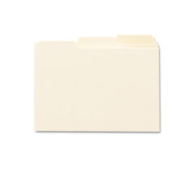 Self-Tab Card Guides, Blank, 1/3 Tab, Manila, 4 x 6, 100/Box