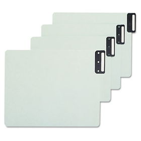 Green End Tab Guides, Blank, Horizontal Metal Tabs, Pressboard, Letter, 50/Boxsmead 