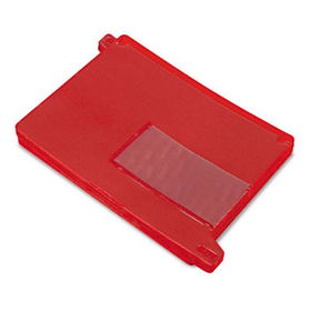 End Tab Out Guides with Pockets, Poly, Letter, Red, 25/Box