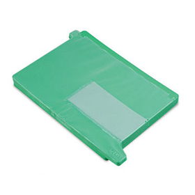 End Tab Out Guides with Pockets, Poly, Letter, Green, 25/Box