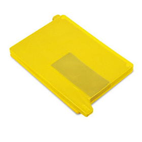 End Tab Out Guides with Pockets, Poly, Letter, Yellow, 25/Box
