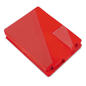 Out Guides with Diagonal-Cut Pockets, Poly, Letter, Red, 50/Box