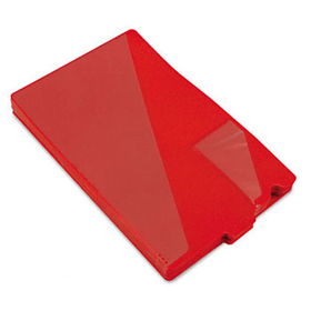 Out Guides with Diagonal-Cut Pockets, Poly, Legal, Red, 50/Boxsmead 