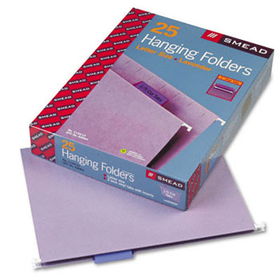 Hanging File Folders, 1/5 Tab, 11 Point Stock, Letter, Lavender, 25/Boxsmead 