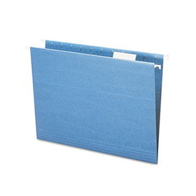 Smead 65002 - Recycled Hanging File Folders, 1/5 Tab, 11 Point Stock, Letter, Blue, 25/Box