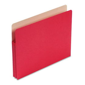 1 3/4 Inch Accordion Expansion Colored File Pocket, Straight Tab, Letter, Red