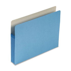 3 1/2 Inch Accordion Expansion Colored File Pocket, Straight Tab, Letter, Blue