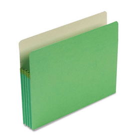 3 1/2 Inch Accordion Expansion Colored File Pocket, Straight Tab, Letter, Green