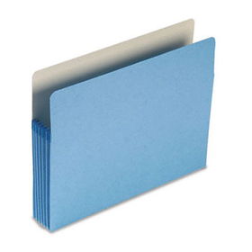 5 1/4 Inch Accordion Expansion Colored File Pocket, Straight Tab, Letter, Blue