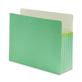 5 1/4 Inch Accordion Expansion Colored File Pocket, Straight Tab, Letter, Green