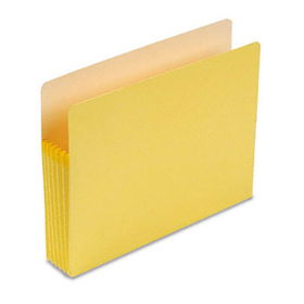 5 1/4 Inch Accordion Expansion Colored File Pocket, Straight Tab, Letter, Yellow