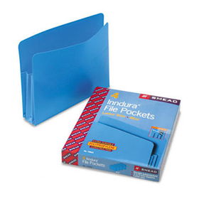 Smead 73503 - 3 1/2 Inch Expansion Drop Front File Pockets, Poly, Letter, Blue, 4/Box